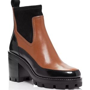 Tory Burch Lug Ankle Boot Caballo Brown